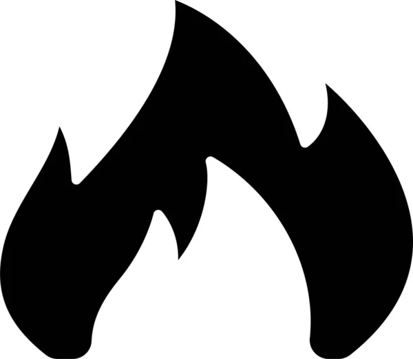 Ikona Miejsca Ogrzewania Przeciwpożarowego Stylu Stałym — Wektor stockowy
