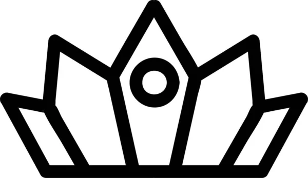 Ikona Koronki Konturu Księżniczka — Wektor stockowy