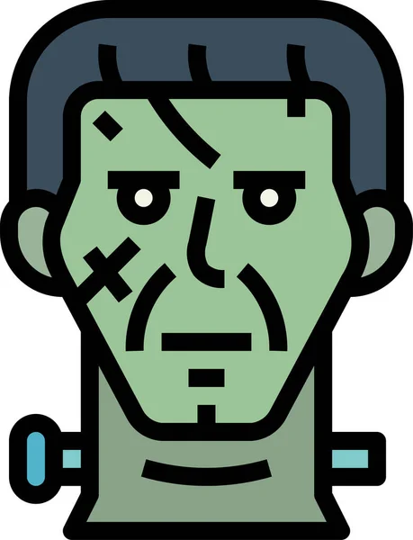 Frankenstein Leichenmonster Icon — Stockvektor