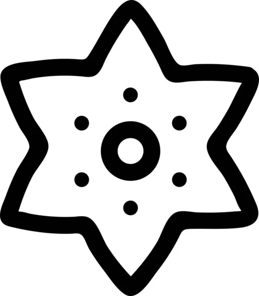 Konturzeichnung Blume Symbol — Stockvektor