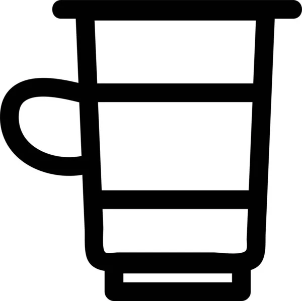 Kavárna Šálek Kávy Ikona Obrysu Stylu — Stockový vektor