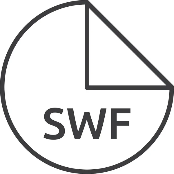 Formato Archivo Swf Icon Outline Style — Vector de stock