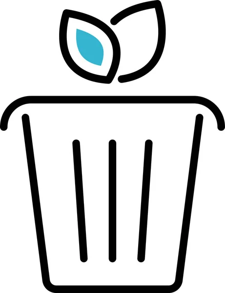 Basura Icono Contenedor Basura — Vector de stock