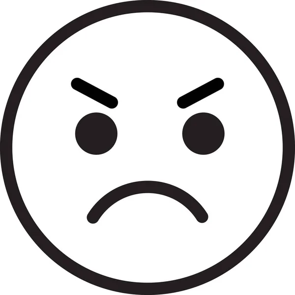 Emoticonos Icono Expresión Emoción Estilo Del Esquema — Vector de stock