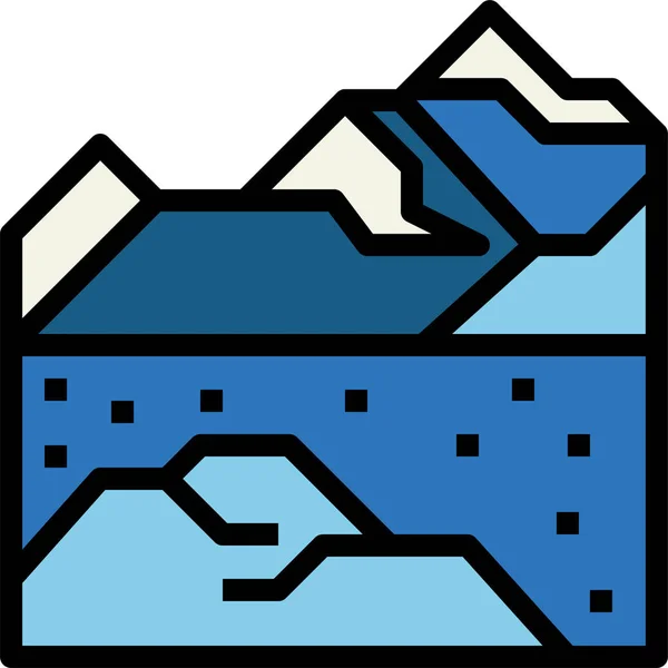 Icône Paysage Glace Alaska — Image vectorielle