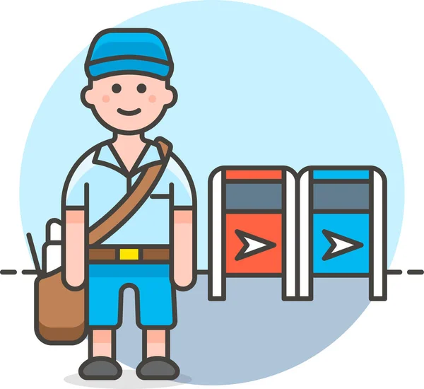 Bag Collect Courier Icon Infrastructure Category — Stock Vector