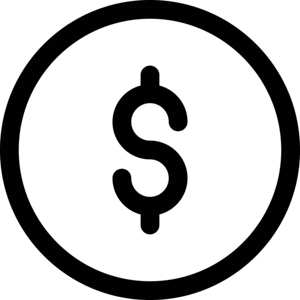 Προεξοφλητικό Δολάριο Παύλα Εικονίδιο Στυλ Περίγραμμα — Διανυσματικό Αρχείο