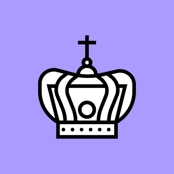 基督加冕神像的轮廓风格 — 图库矢量图片