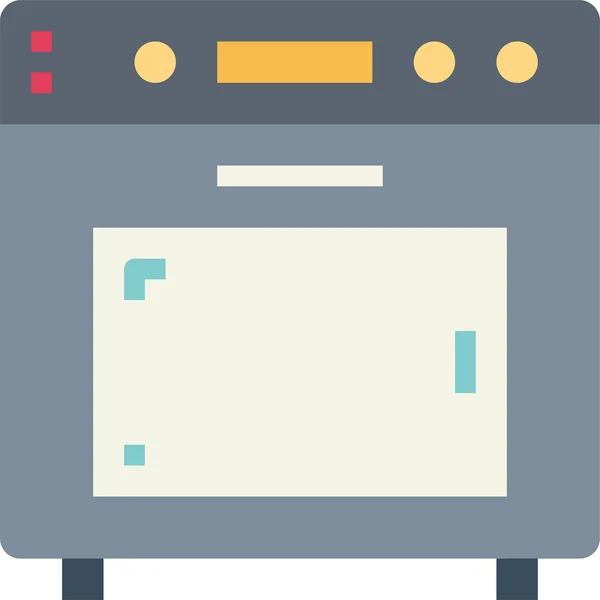 Gebakken Keuken Oven Pictogram — Stockvector