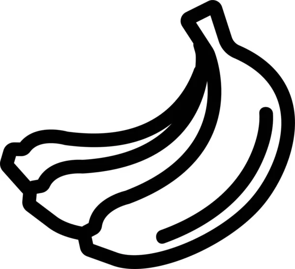 Kunst Bananenbündel Symbol Umriss Stil — Stockvektor