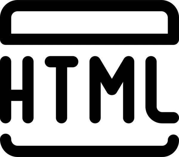 Programmiersprache Html Symbol Umrissstil — Stockvektor