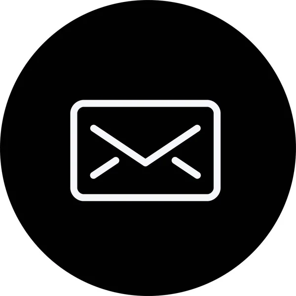 Wyrównać Ikonę Poczty Mail Stylu Zarysu — Wektor stockowy