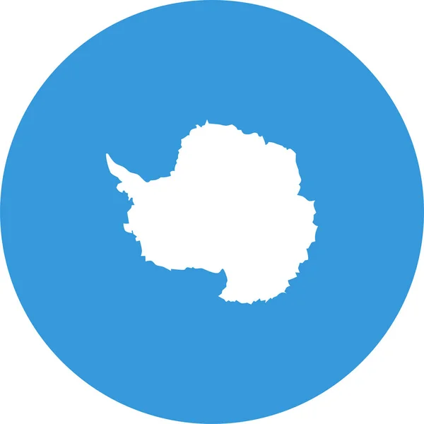 Antarctica Flag Continent Icon Flat Style — Stock Vector