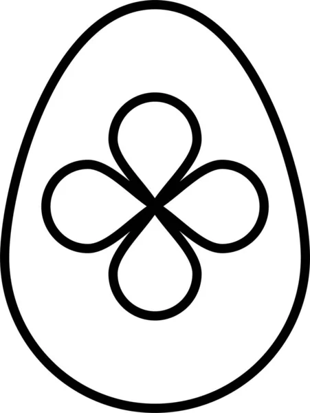 Διακόσμηση Easter Egg Icon Στυλ Περίγραμμα — Διανυσματικό Αρχείο