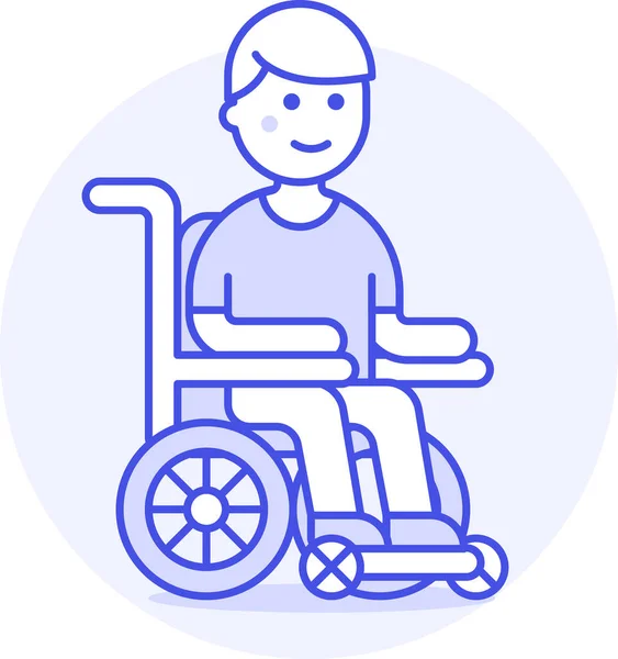 Aid Disability Impairment Icon Filled Outline Style — Stock Vector