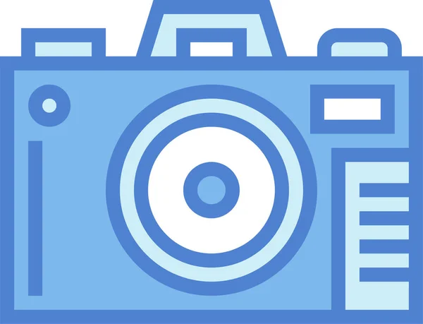 Camera Digital Photo Icon Filled Outline Style — Stock Vector