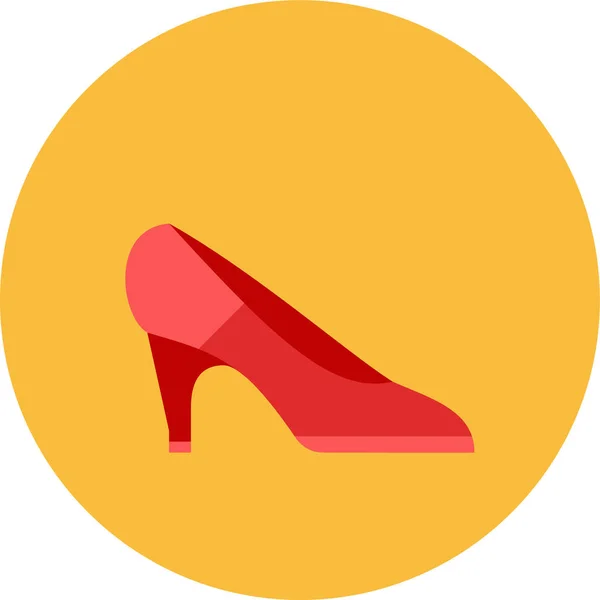 Girl Shoes Flat Icon Flat Style — Stock Vector