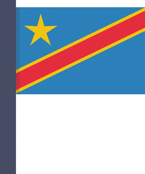 Congo Country Democratic Icon Flat Style — Stock Vector