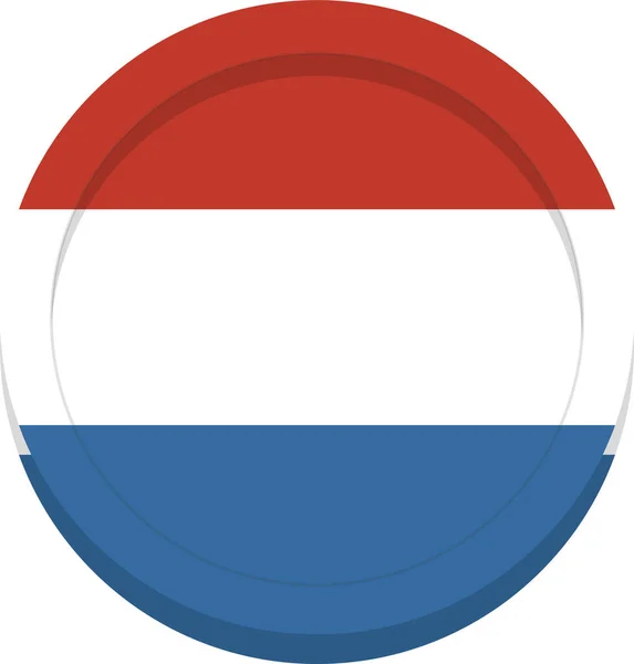 Flaga Holandia Kraj Ikona Płaskim Stylu — Wektor stockowy