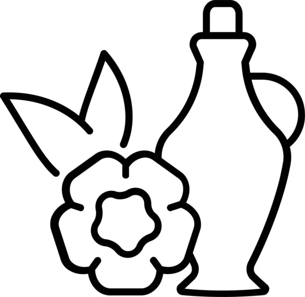 Ароматерапія Пляшка Льону Значок — стоковий вектор