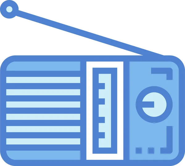 Icono Tecnología Radio Multimedia Categoría Verano — Archivo Imágenes Vectoriales