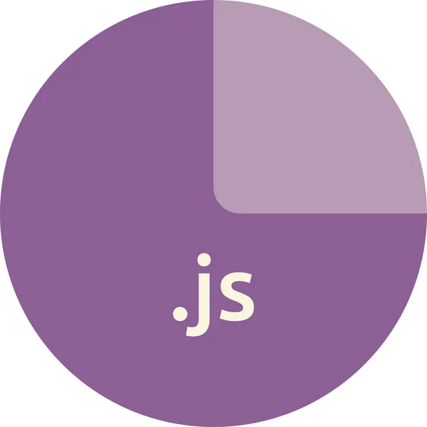 Icona Del Javascript Formato File Stile Piatto — Vettoriale Stock