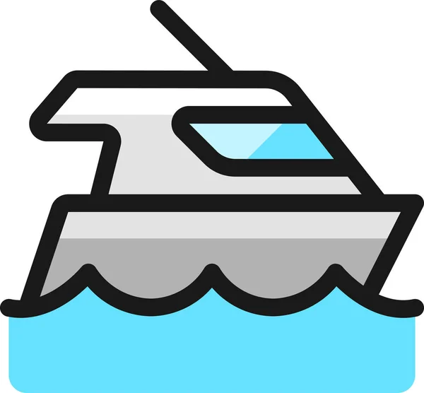 Морський Транспорт Маленька Іконка Заповненому Стилі — стоковий вектор