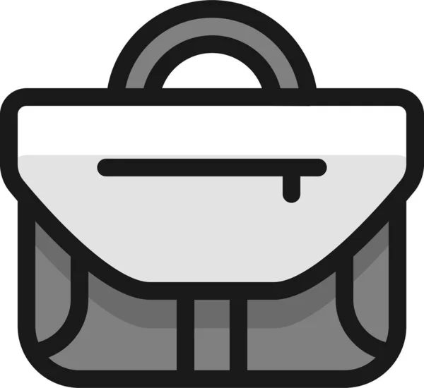 Icono Bolsa Equipo Fotografía Estilo Contorno Lleno — Vector de stock