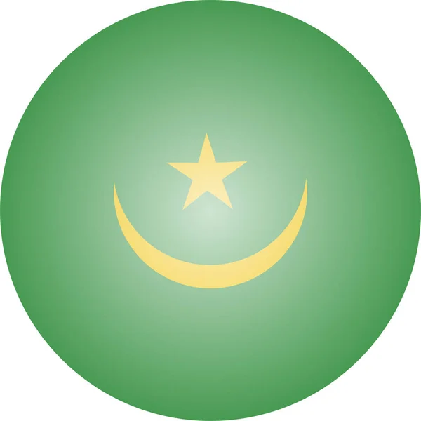 Mauritánská Ikona Země Stylu Odznaku — Stockový vektor