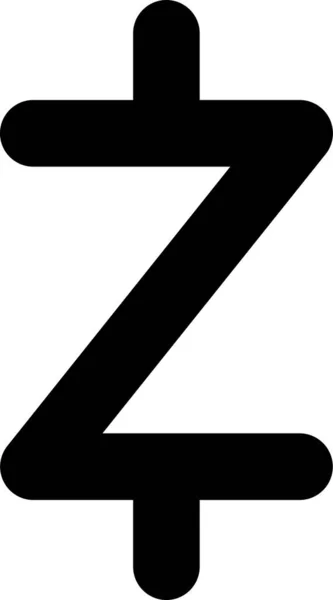Цифровая Иконка Криптовалюты Zcash Стиле Очертаний — стоковый вектор