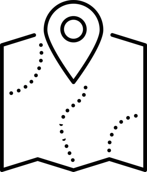 Gps Ubicación Mapa Icono — Vector de stock