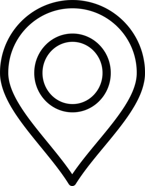 Location Map Pin Symbol Umrissstil — Stockvektor