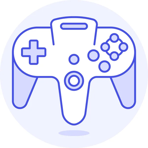 Consolas Controlador Icono Juego Estilo Contorno Lleno — Vector de stock