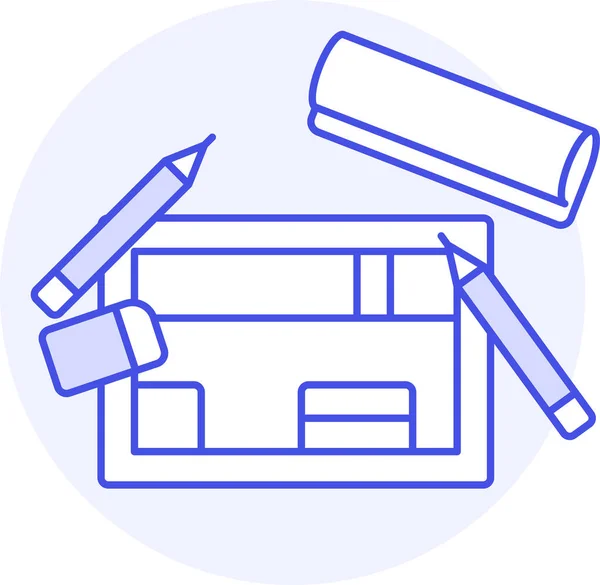 Estate Technical Construction Icon Filled Outline Style — Stock Vector