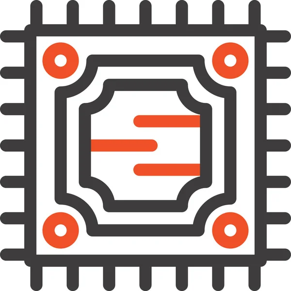 Icono Del Procesador Microchip Cpu Categoría Herramientas Construcción — Archivo Imágenes Vectoriales