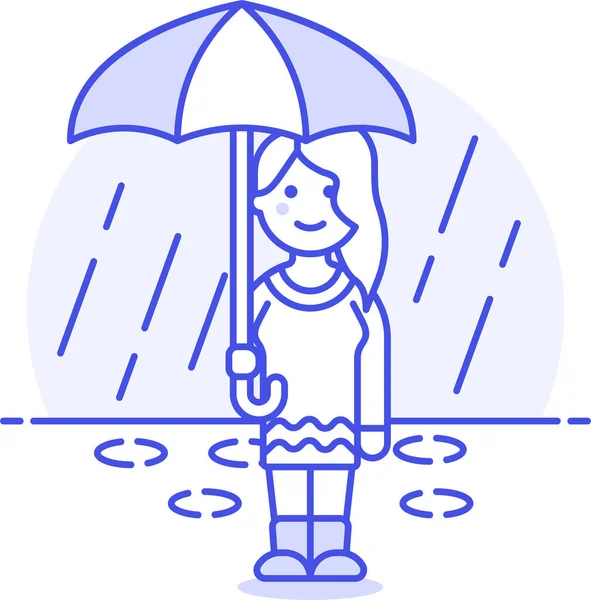 Drop Female Humid Icon Weather Category — Stock Vector