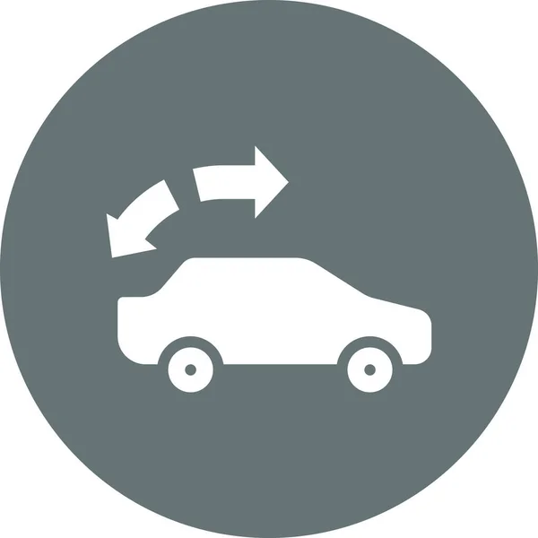 Automobile Body Car Icon Flat Style — Stock Vector