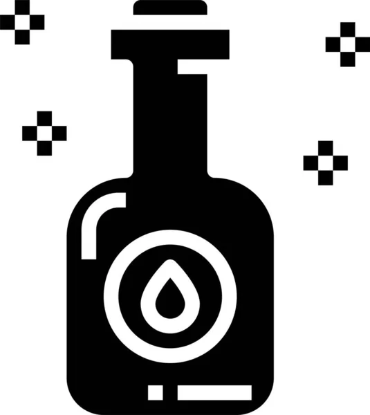 Aceite Masaje Aromaterapia Icono Estilo Sólido — Vector de stock