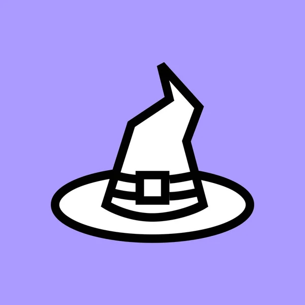 Halloween Hoed Hocuspocus Pictogram Badge Stijl — Stockvector