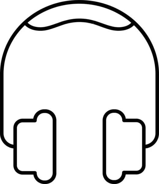 Headset Muziek Koptelefoon Pictogram — Stockvector