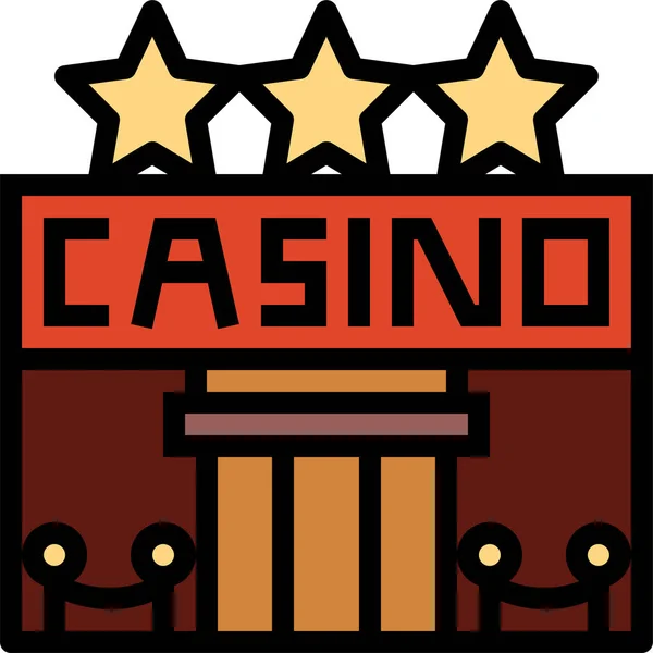Casino Jackpot Machine Icône Dans Style Contour Rempli — Image vectorielle