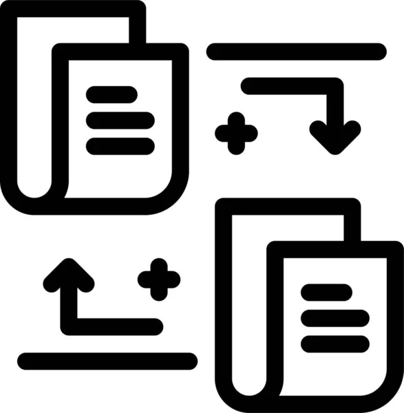 Document Files Transfer Icon — Stock Vector
