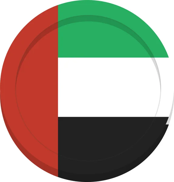 Arabische Emirate Flagge Ikone Flachen Stil — Stockvektor