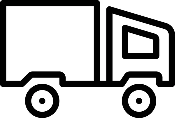 Ikon Dump Lorry Pembawa Dalam Gaya Outline - Stok Vektor