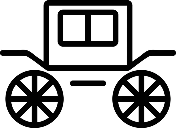 Art Brougham Carriage Icon — Stock Vector