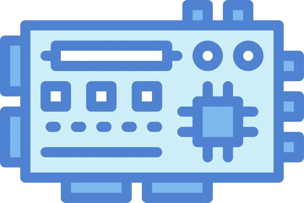 Компонентна Електронна Піктограма Материнської Плати — стоковий вектор
