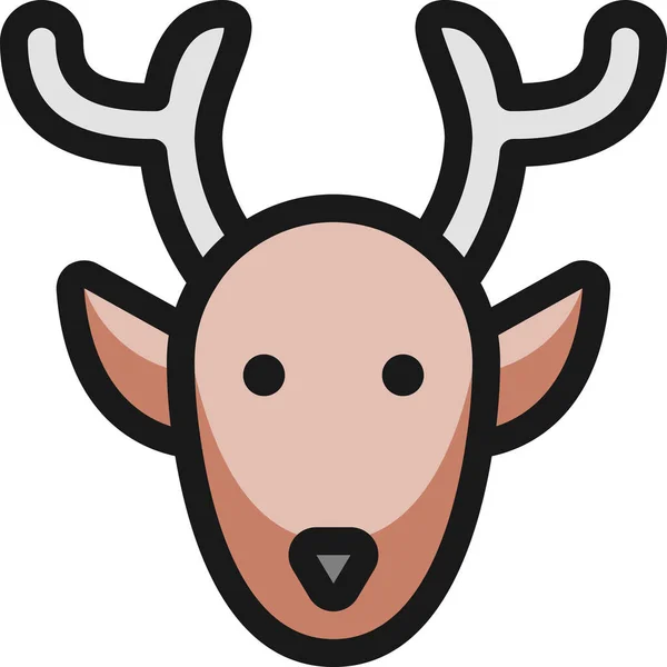 Deer Filled Outline Icon Icon Filled Outline Style — Stock Vector