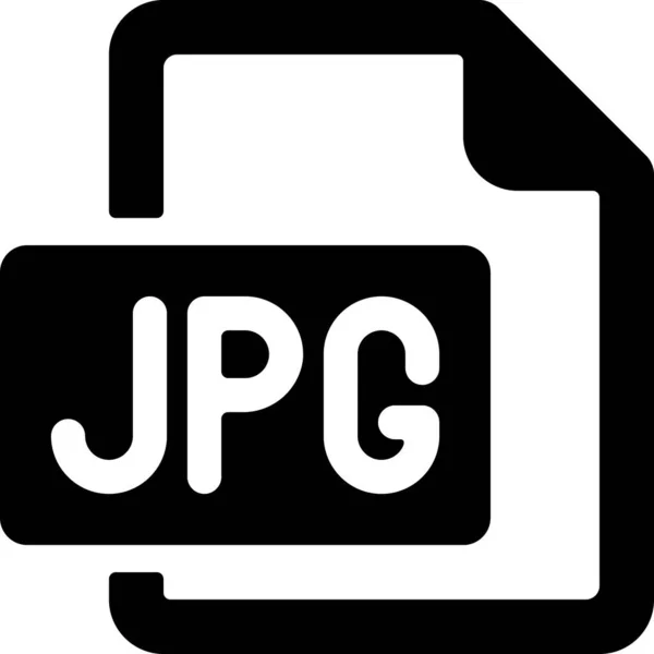 画像ファイルJpg Icon Solid Style — ストックベクタ