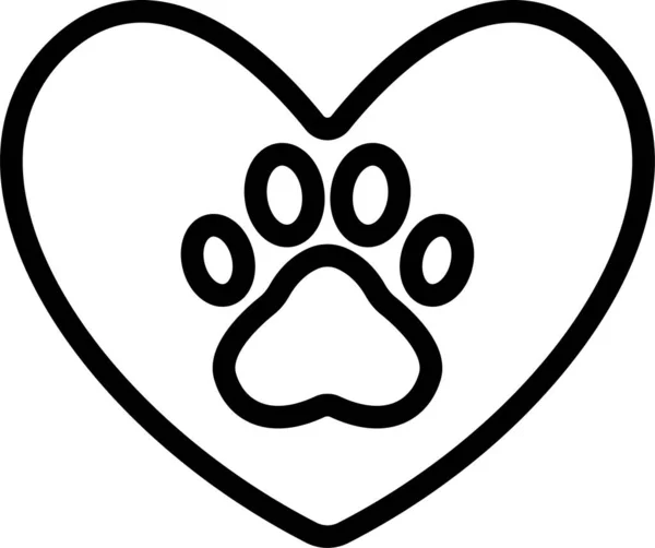 Animal Cat Kontursymbol Tierkategorie — Stockvektor