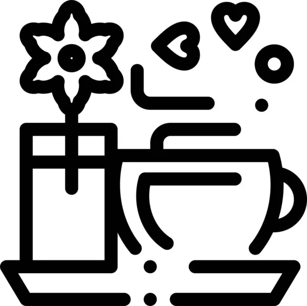 Taza Café Icono Caliente Categoría Madres Padres Día — Vector de stock